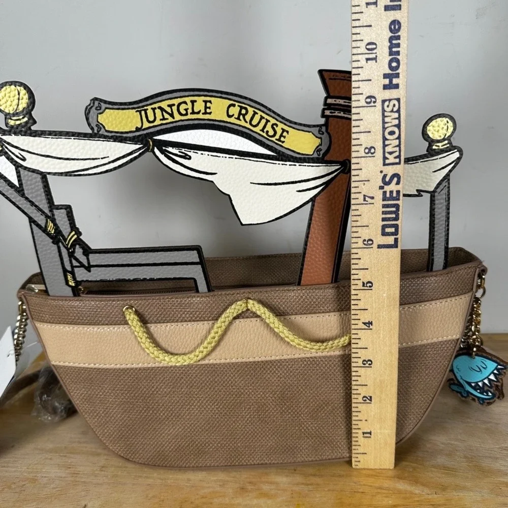 Danielle Nicole Disney Jungle Cruise Crossbody Bag Purse Brown Boat Skipper NWT - Picture 5 of 9